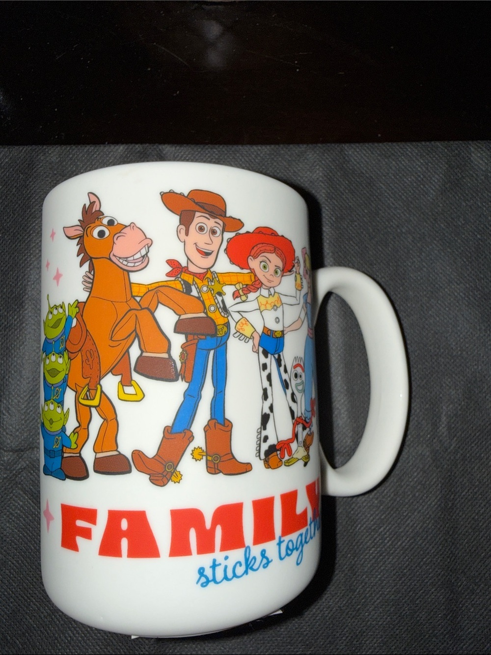 Disney Toy Story Family Sticks Together White Ceramic Mug